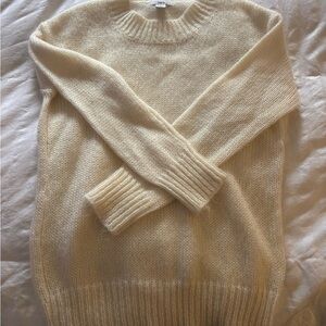 Bar III Soft Cream Crew Neck Sweater